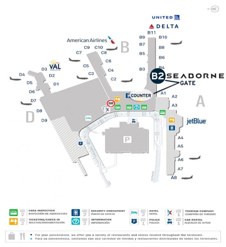 Seaborne Counter And Gate Moves At Sju - Seaborne Airlines